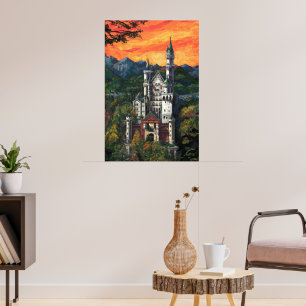 Poster Château Schloss Neuschwanstein