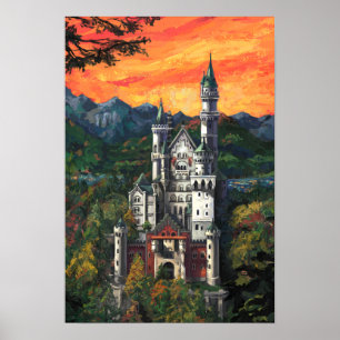 Poster Château Schloss Neuschwanstein