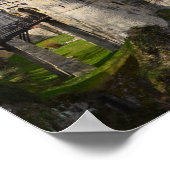 Poster Château traditionnel à Cliff le jour nuageux (Coin)