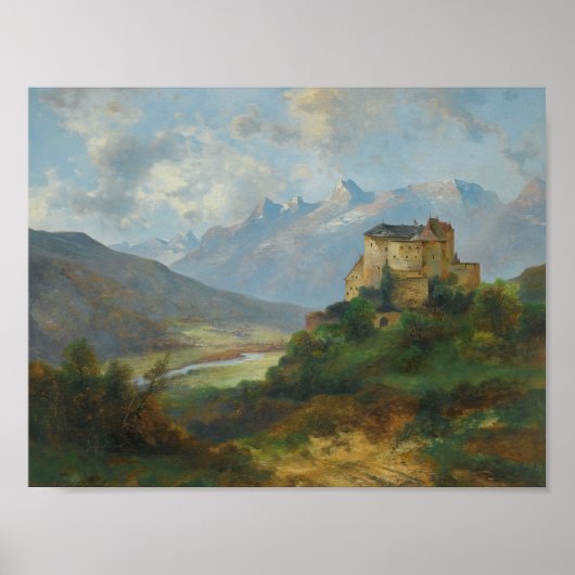 Poster Château Vaduz Adolf Obermüllner (Devant)