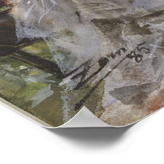 Poster Châteaux dans l'air par Anders Zorn (Coin)