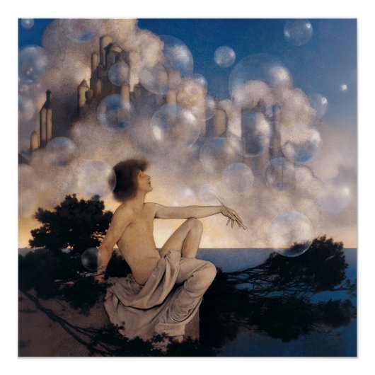 Poster Châteaux en Espagne de Maxfield Parrish 1904 Fanta (Devant)