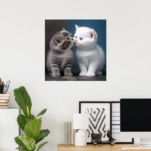 Poster chaton (Bureau à domicile)