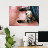 Poster Chaton à neige (Bureau à domicile)