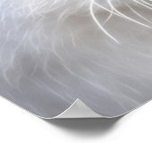 Poster Chaton blanc et papillon (Coin)