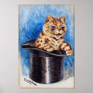 Poster Chaton en haut-de-forme, Louis Wain