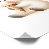 Poster Chaton Joyeux avec un Cône de Glace (Coin)