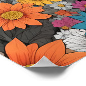Poster Chaton parmi les fleurs (Coin)