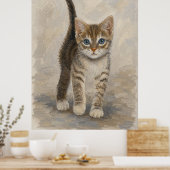 Poster Chaton tigré (Cuisine)