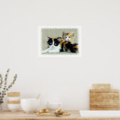 Poster Chatons à visage amusant (Cuisine)