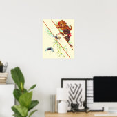 Poster chatons escalades et papillons (Bureau à domicile)