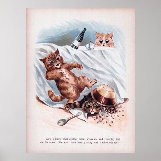 Poster Chatons espiègles, Louis Wain (Devant)