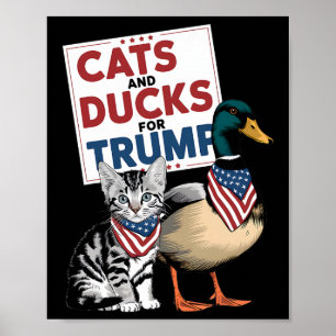 Poster Chatons Et Canards Pour Trump Chats Et Canards Pou