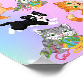 Poster Chatons joueuses (Coin)