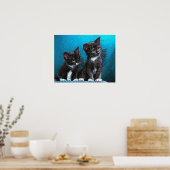 Poster chatons tuxedo (Cuisine)
