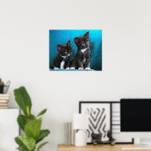 Poster chatons tuxedo (Bureau à domicile)