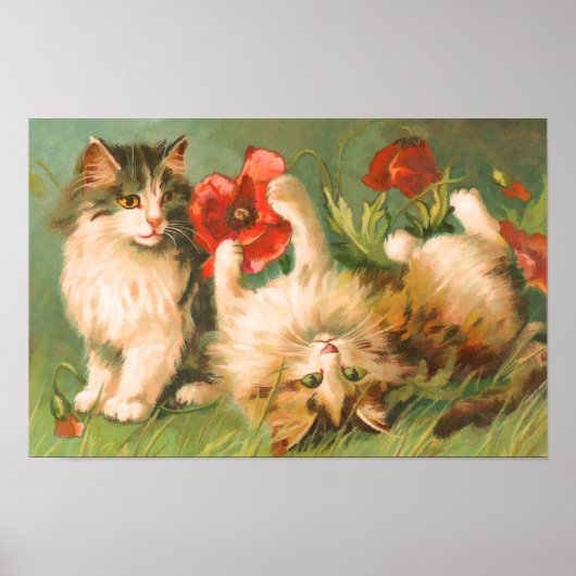 Poster Chatons vintages (Devant)