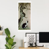 Poster Chats, 17ème siècle (encre sur soie) (Bureau à domicile)