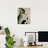 Poster Chats, 17ème siècle (encre sur soie) (Bureau à domicile)