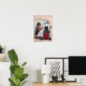 Poster Chats à la table à manger, Louis Wain (Bureau à domicile)