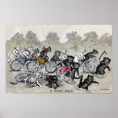 Poster Chats à vélo (Devant)