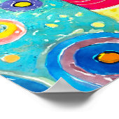 Poster Chats abstraits fous cool (Coin)