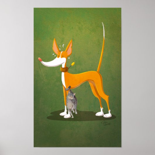 Poster Chats amoureux (Devant)