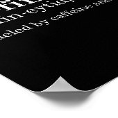 Poster Chats &amp; Amateur de Café Citation de Caffeine D (Coin)