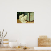 Poster Chats blancs observant le poisson rouge (Cuisine)