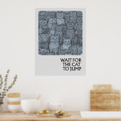 Poster Chats bondés - proverbes (Cuisine)