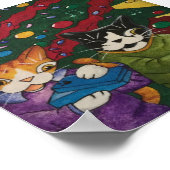 Poster Chats cadeaux de Noël (Coin)