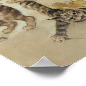 Poster Chats Carol Chant de Louis Wain (Coin)