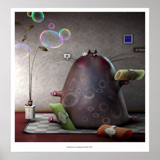 Poster chats cérémoniels II ( chat no 4 ) (Devant)