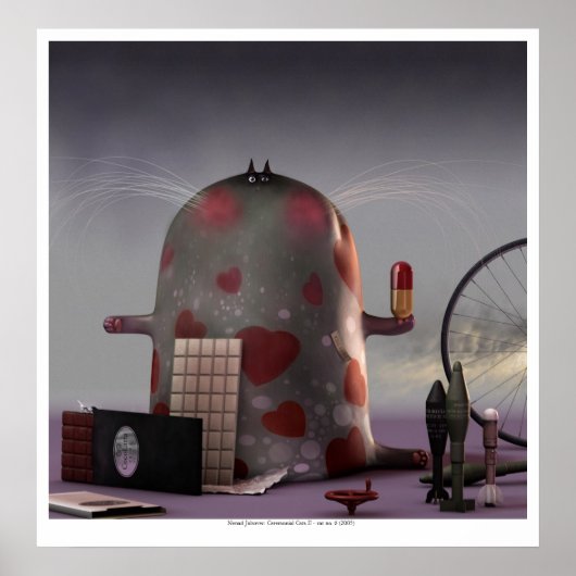 Poster chats cérémoniels II ( chat no 6 ) (Devant)