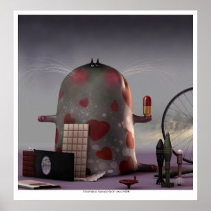 Poster chats cérémonieux II (no. de chat 6)