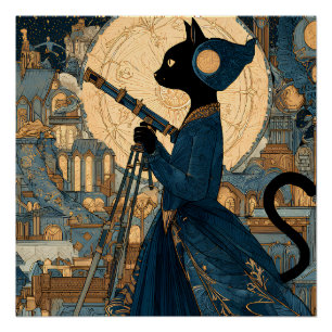Poster Chats - Chat victorien - Comtesse Beatrice