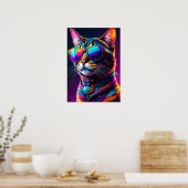 Poster chats colorés (Cuisine)