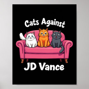 Poster Chats contre J.d. Vance Chat Dames sans Enfant Cou