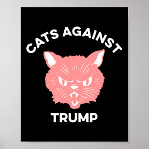 Poster Chats contre le protestation politique de Trump