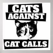 Poster Chats contre les appels de chat (Devant)