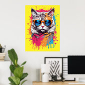 Poster Chats cool : "Appelle-moi Apollo" (Bureau à domicile)
