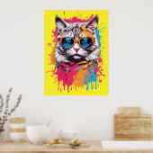 Poster Chats cool : "Appelle-moi Apollo" (Cuisine)