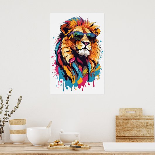 Poster Chats cool : L'affiche du lion (Cuisine)
