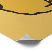 Poster chats cool lire livres style rétro (Coin)