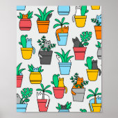 Poster Chats dans les pots à fleurs (Devant)
