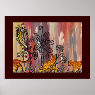 Poster Chats d'automne 2 Imprimer