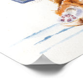 Poster Chats de gingembre / chatons : "Shopping de fenêtr (Coin)