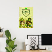 POSTER CHATS DE LA SAINT-PATRICK D'UNE DRÔLE DE MODE AVEC (Bureau à domicile)