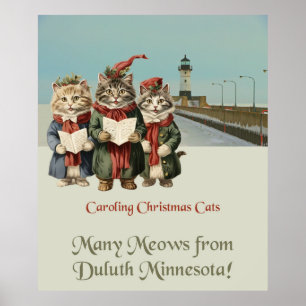 Poster Chats de Noël Duluth Minnesota