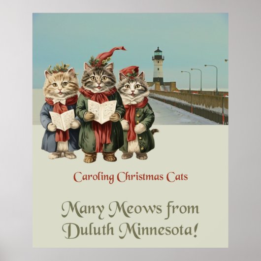 Poster Chats de Noël Duluth Minnesota (Devant)